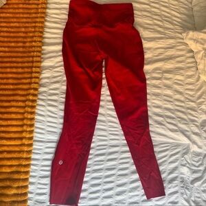 Red Lulu lemon leggings